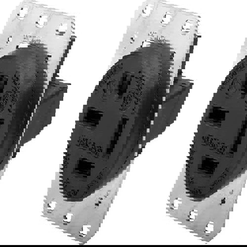 Straight Blade Single Receptacle: NEMA 15-50R, 50 Amps, Self-Grounding